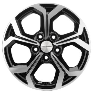 Диск литой Khomen Wheels 1606 16x6.5J/5x114.3 D66.1 ET50 Black-FP