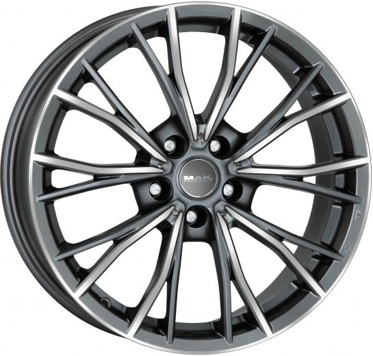 Диск литой MAK Mark 17x8.0J/5x120 D72.6 ET43 Gun Met-Mirror Face