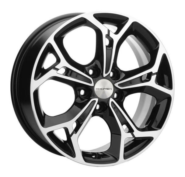 Диск литой Khomen Wheels KHW1702 (DFM580) 17x7.0J/5x110 D67.1 ET45 Black-FP