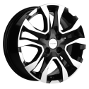 Диск литой Khomen Wheels KHW1503 (Vesta) 15x6.0J/4x100 D60.1 ET50 Black-FP для LADA (ВАЗ) Vesta