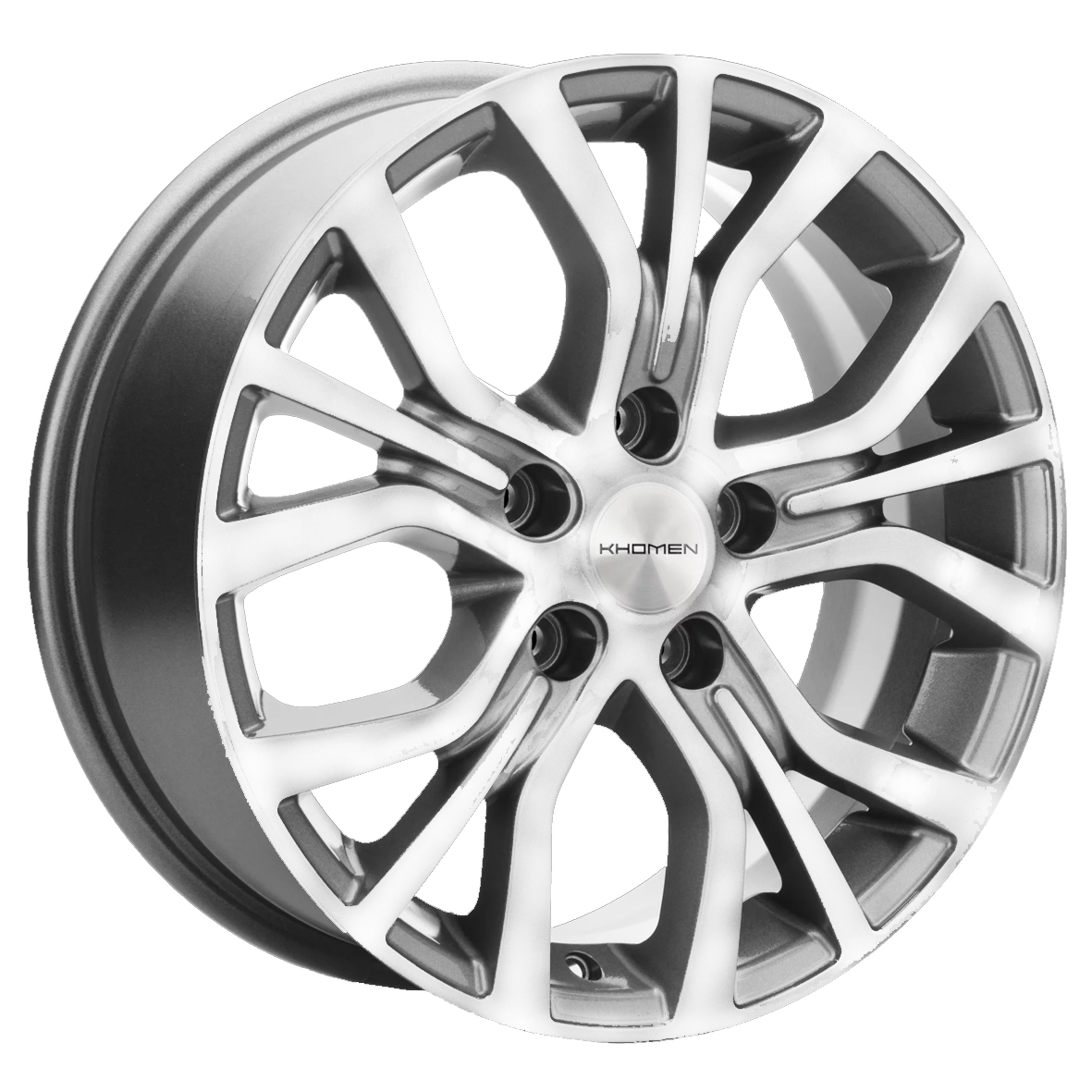 Диск литой Khomen Wheels KHW1608 (Alphard) 16x6.5J/5x114.3 D60.1 ET38 Gray-FP