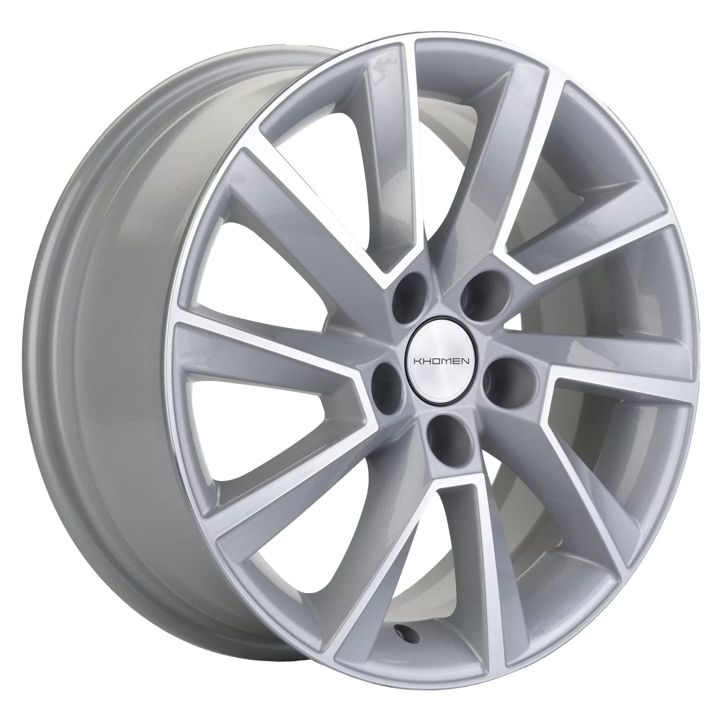 Диск литой Khomen Wheels KHW1507 (Polo) 15x6.0J/5x100 D57.1 ET40 Silver-FP