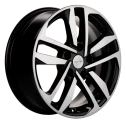 Диск литой Khomen Wheels KHW1612 (Seltos) 16x6.5J/5x114.3 D67.1 ET43 Black-FP для KIA Soul