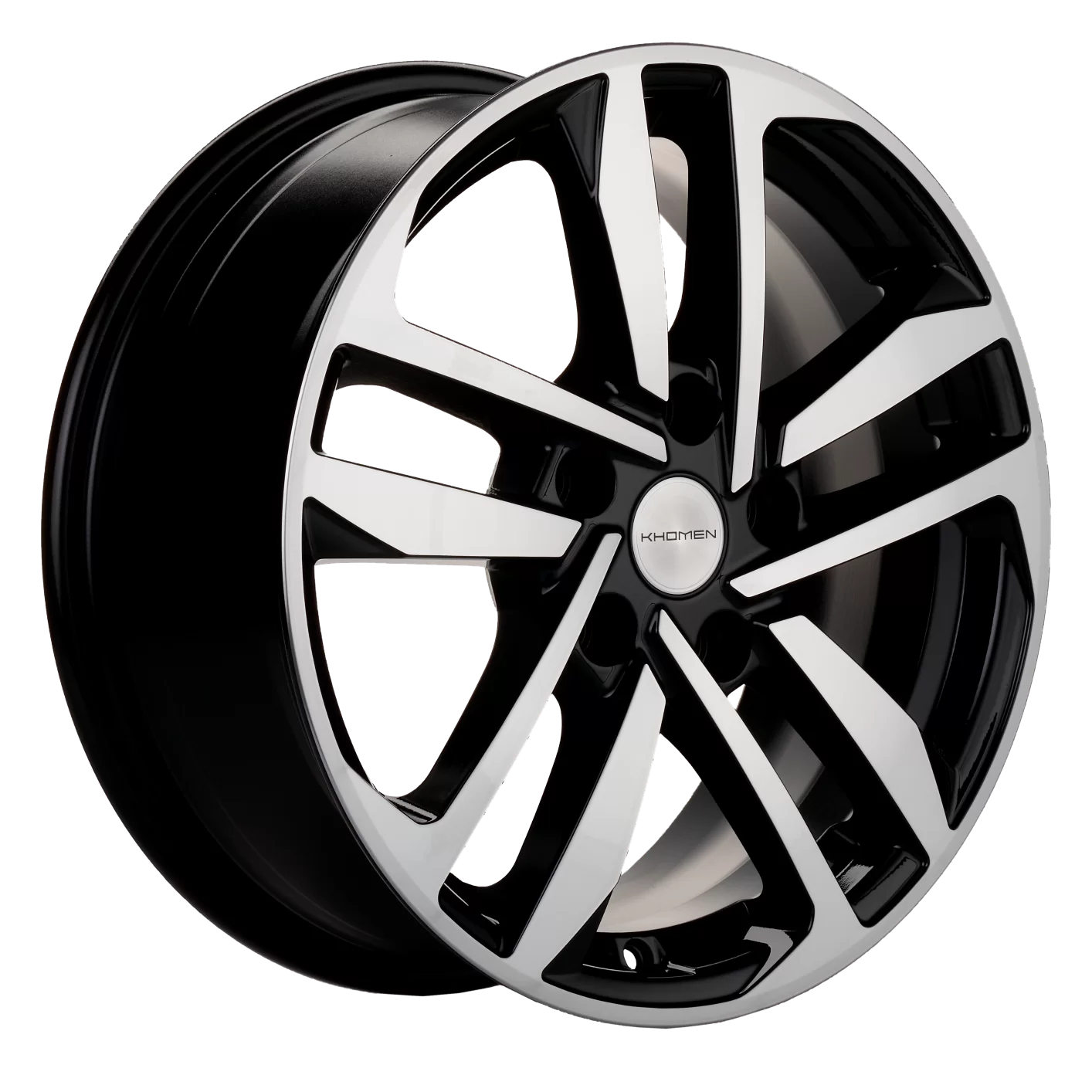 Диск литой Khomen Wheels KHW1612 (Astra) 16x6.5J/5x115 D70.2 ET41 Black-FP
