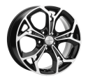 Диск литой Khomen Wheels 1702 17x7.0J/5x108 D63.3 ET50 Black-FP