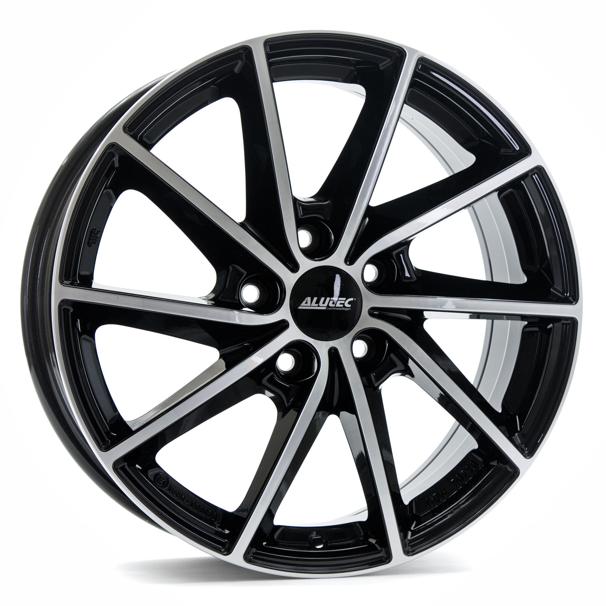 Диск литой Alutec Singa 15x6.0J/5x112 D57.1 ET43 Diamant black front polished для SEAT Leon