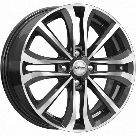 Диск литой iFree Панган 16x6.0J/4x100 D60.1 ET50 блэк джек для OPEL