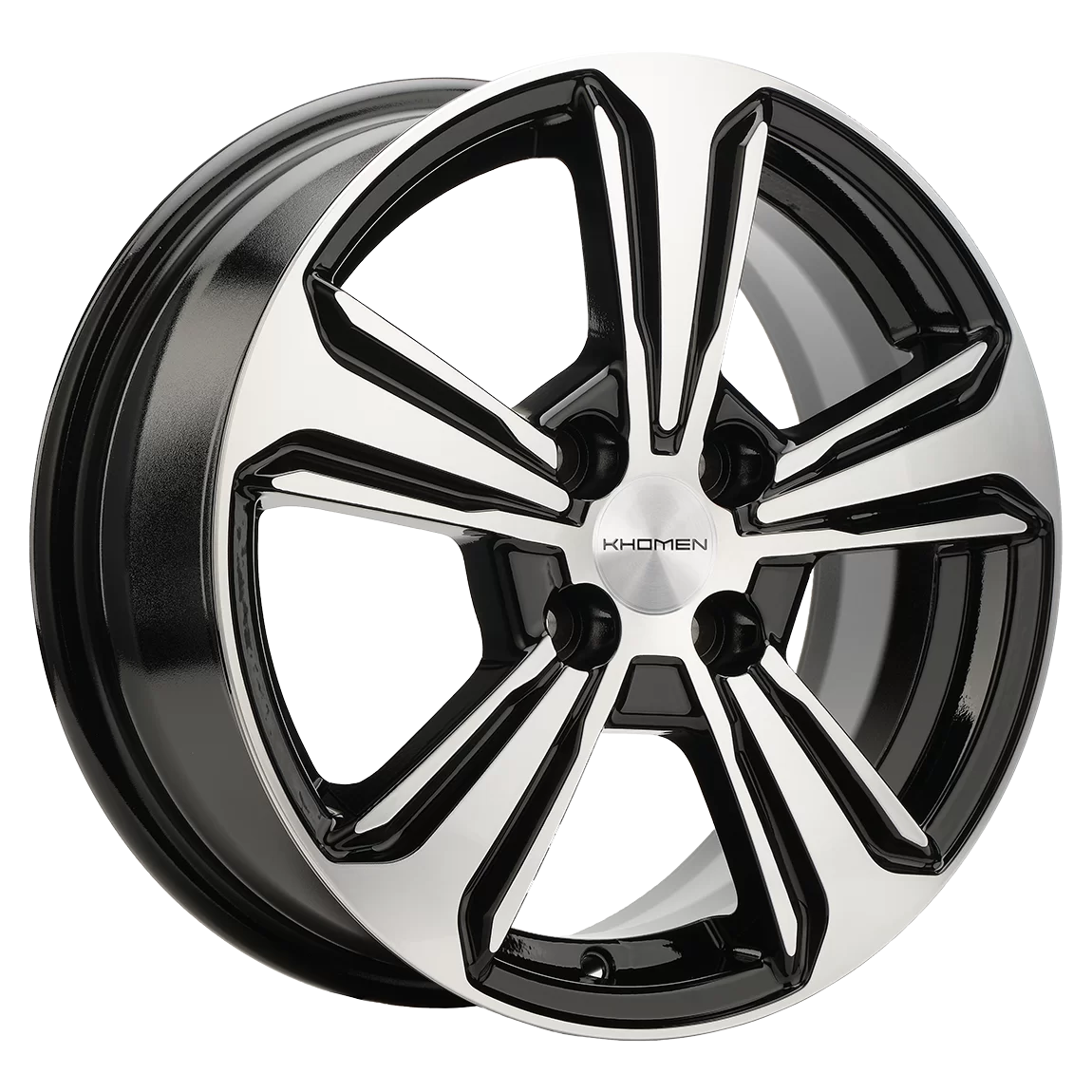 Диск литой Khomen Wheels KHW1502 (Solaris I) 15x6.0J/4x100 D54.1 ET48 Black-FP