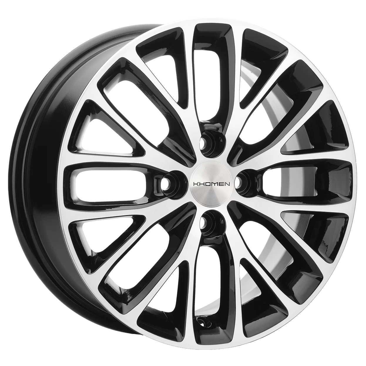 Диск литой Khomen Wheels KHW1506 (Lada Granta) 15x6.0J/4x98 D58.6 ET36 Black-FP