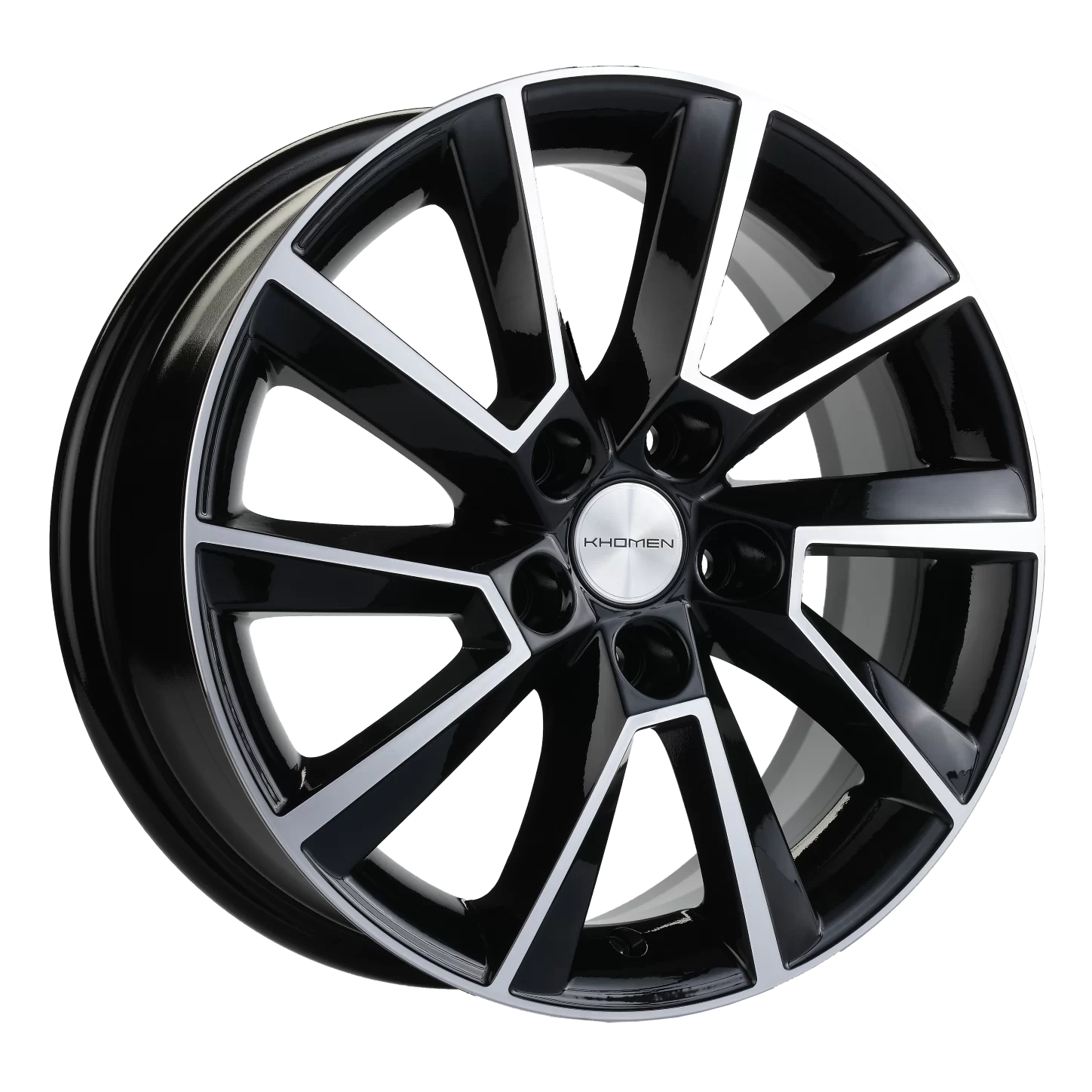 Диск литой Khomen Wheels KHW1507 (Rapid/Fabia) 15x6.0J/5x100 D57.1 ET38 Black-FP для VOLKSWAGEN Golf IV