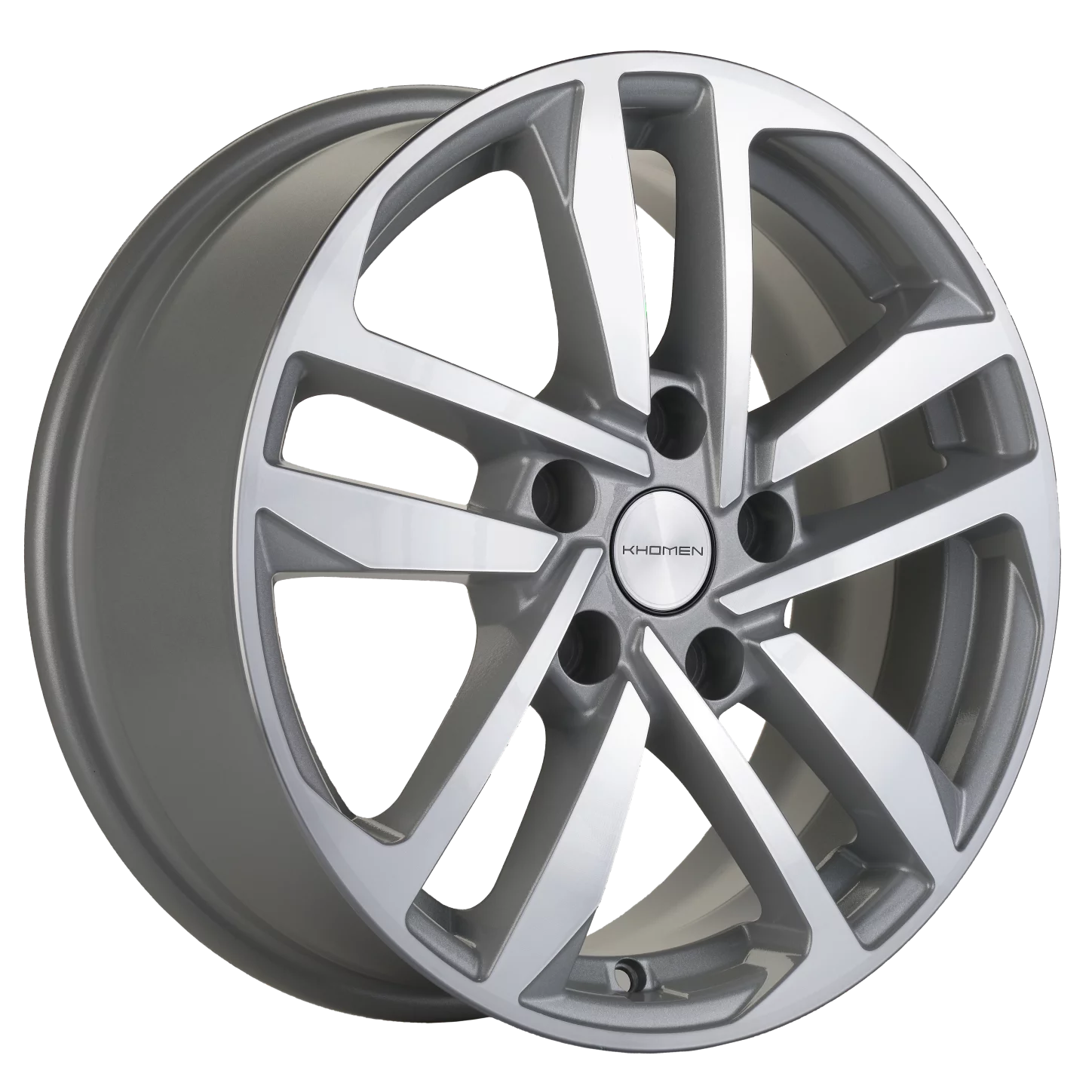 Диск литой Khomen Wheels KHW1612 (Optima/Soul) 16x6.5J/5x114.3 D67.1 ET41 Silver-FP для KIA Carens