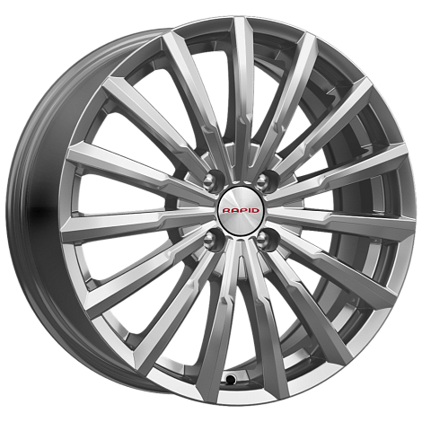 Диск литой КиК Акцент-оригинал (KC562) 17x7.0J/4x100 D60.1 ET43 дарк платинум