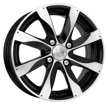 Диск литой КиК Джемини (КС617) 15x6.0J/4x114.3 D66.1 ET40 алмаз черный