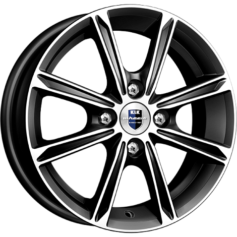 Диск литой КиК Флэш 14x5.0J/4x98 D58.5 ET35 алмаз чёрный