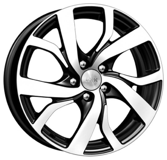 Диск литой КиК Палермо 16x6.5J/5x100 D57.1 ET42 алмаз черный для TOYOTA Celica