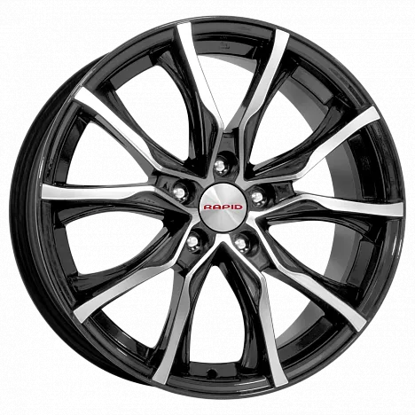 Диск литой КиК Твист (KC697) 17x7.5J/5x120 D72.6 ET43 алмаз черный