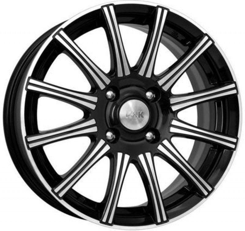 Диск литой КиК Сиеста 15x6.0J/4x100 D67.1 ET45 алмаз чёрный