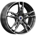 Диск литой КиК Солар 17x7.0J/5x114.3 D66.1 ET45 алмаз чёрный