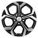 Диск литой Khomen Wheels 1606 16x6.5J/5x114.3 D60.1 ET45 Black-FP