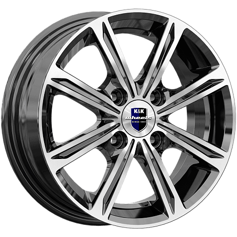 Диск литой КиК Флэш 13x5.0J/4x100 D67.1 ET35 алмаз чёрный