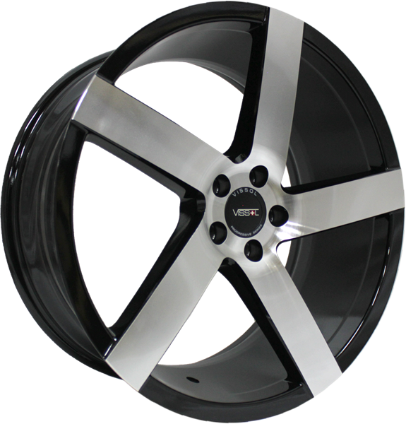 Диск литой Vissol V-080L 19x8.5J/5x100 D57.1 ET45 BLACK-WITH-MACHINED-FACE