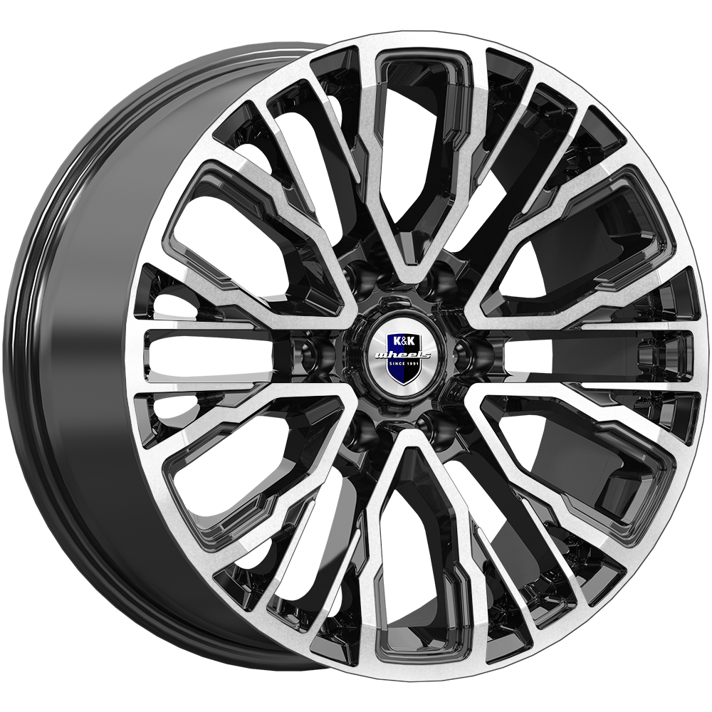 Диск литой КиК Кортес 19x8.5J/6x139.7 D75.1 ET42 алмаз чёрный