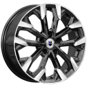 Диск литой КиК Морейн 17x6.5J/5x114.3 D66.6 ET37 алмаз чёрный для NISSAN Qashqai +2