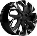 Диск литой Khomen Wheels KHW1508 (Vesta) 15x6.0J/4x100 D60.1 ET50 Black-FP