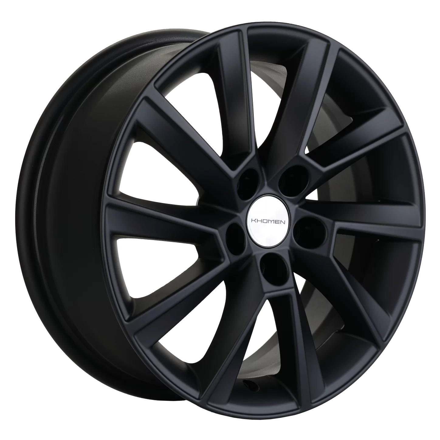 Диск литой Khomen Wheels KHW1507 (Rapid/Fabia) 15x6.0J/5x100 D57.1 ET38 black matt