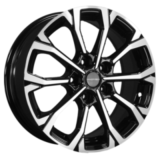 Диск литой Khomen Wheels KHW1605 (Changan CS35 Plus) 16x6.5J/5x110 D63.3 ET46 Black-FP