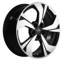 Диск литой Khomen Wheels 1724 17x7.0J/5x108 D54.1 ET40 Black-FP