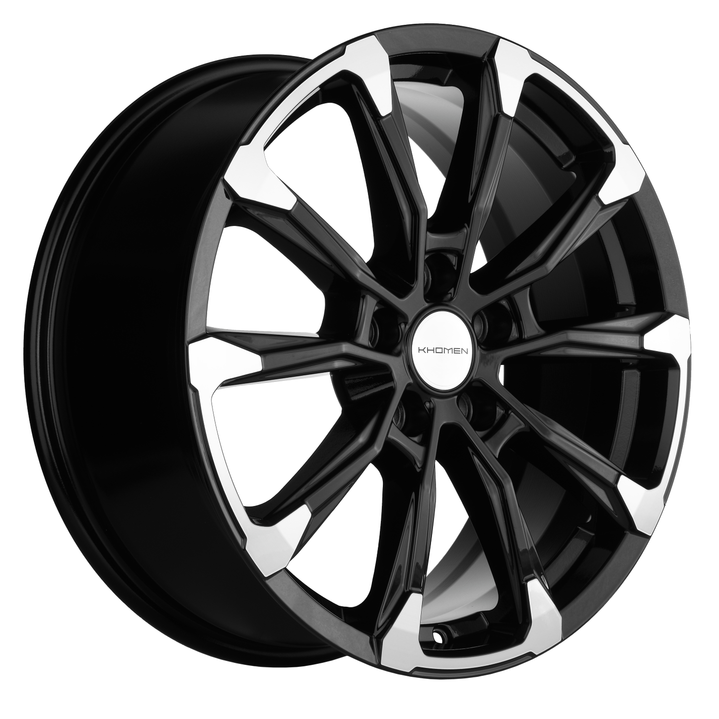 Диск литой Khomen Wheels KHW1808 (K5/Santafe) 18x7.5J/5x114.3 D67.1 ET50 Black-FP для TagAZ