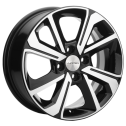 Диск литой Khomen Wheels 1501 15x6.0J/4x100 D54.1 ET46 Black-FP