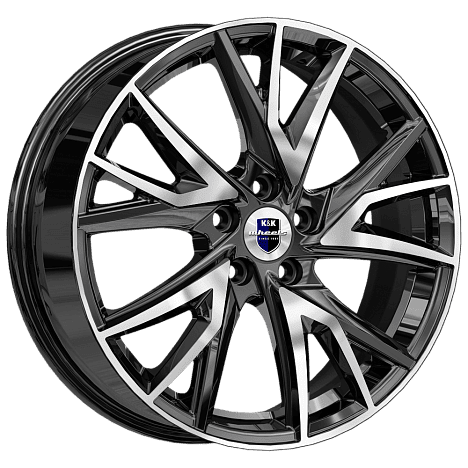 Диск литой КиК Кайлас 18x6.5J/5x108 D60.1 ET52 алмаз чёрный