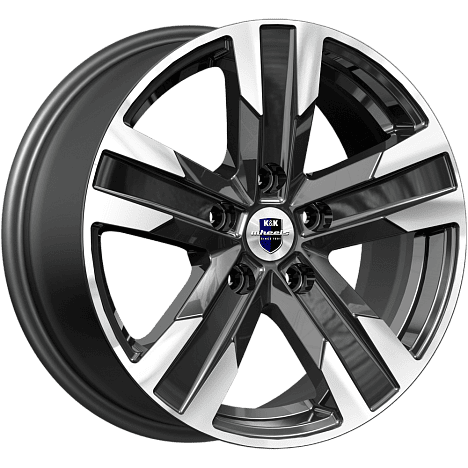 Диск литой КиК Висмут 16x7.0J/5x112 D66.6 ET45 алмаз чёрный