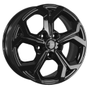 Диск литой Khomen Wheels KHW1606 (Huyndai/Kia) 16x6.5J/5x114.3 D67.1 ET43 Black