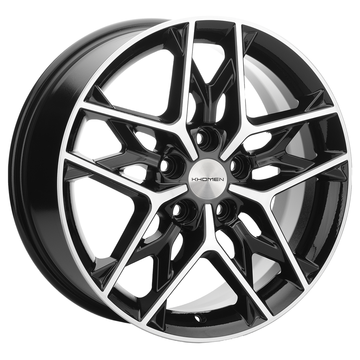 Диск литой Khomen Wheels KHW1709 (Chery Tiggo 3/3 Pro) 17x7.0J/5x108 D60.1 ET45 Black-FP для MOSKVICH