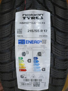 Зимняя шина Nokian Tyres (Ikon) Hakkapeliitta R3 215/55 R17 98R фото 2