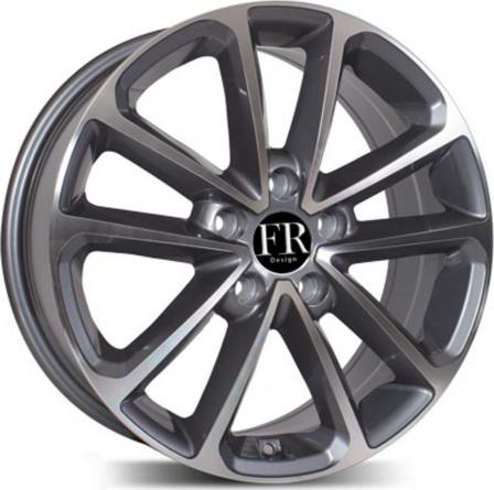 Диск литой Khomen Wheels KHW1608 (Chery Tiggo 3/Tiggo 3 Pro) 16x6.5J/5x108 D60.1 ET45 Black-FP для RENAULT Laguna Grandtour II