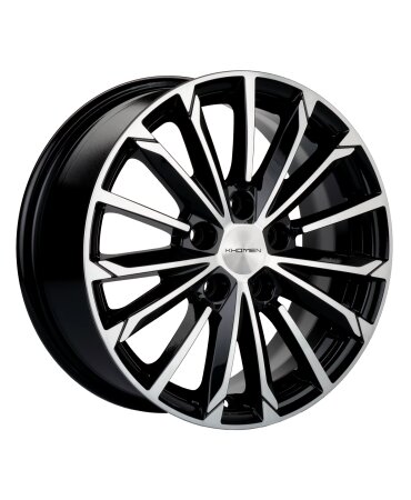 Диск литой Khomen Wheels KHW1611 (Duster/Terrano) 16x6.5J/5x114.3 D66.1 ET50 Black-FP