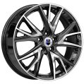 Диск литой КиК Кайлас 18x6.5J/5x114.3 D66.6 ET37 алмаз чёрный для NISSAN Qashqai +2