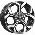 Диск литой КиК КС878 16x6.5J/5x112 D57.1 ET46 алмаз черный для VOLKSWAGEN Beetle
